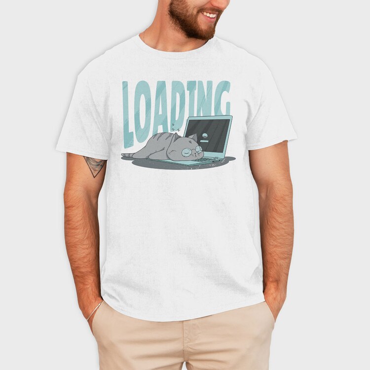 Lazy Cat, Tricou Barbati (Unisex)