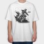 Motocross Rider Kicking Up Dirt Mx Life, Tricou Oversize Barbati (Unisex)