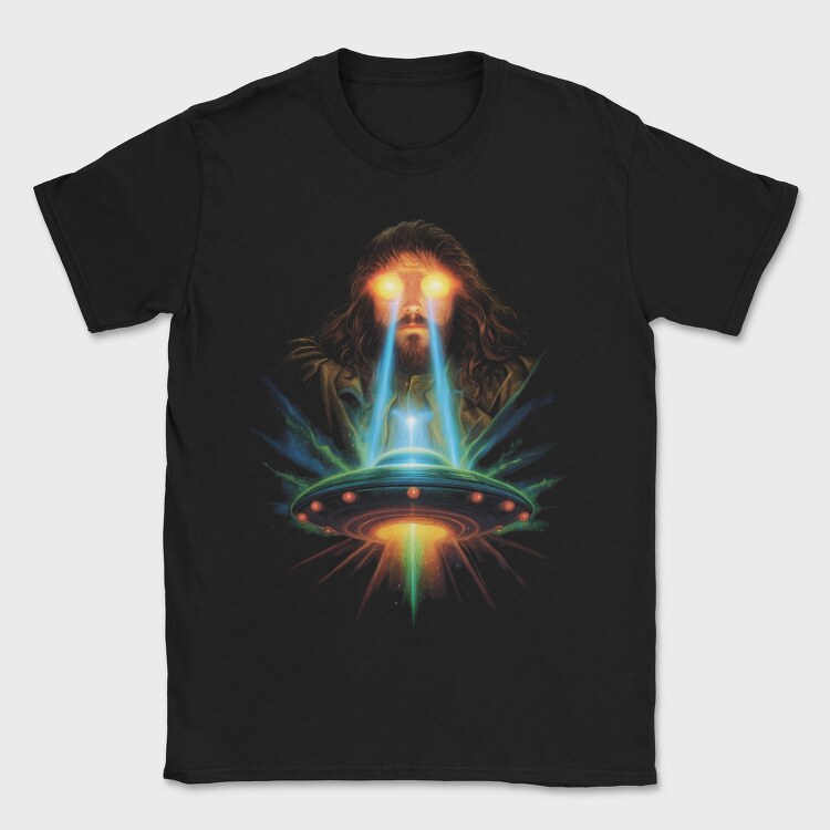 Jesus And Ufo, Tricou Barbati (Unisex)