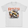 Tilted Competition Motorcycle With Rider Racing Addiction, Tricou Barbati (Unisex)