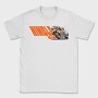 Tilted Competition Motorcycle With Rider Nimble and Fast, Tricou Barbati (Unisex)