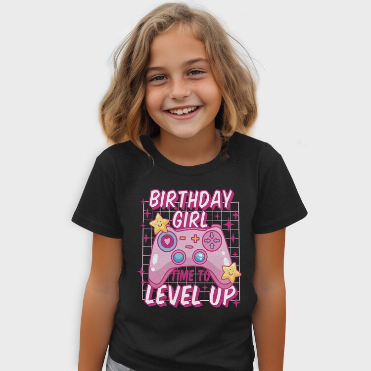 Birthday Girl Level Up, Tricou Copii