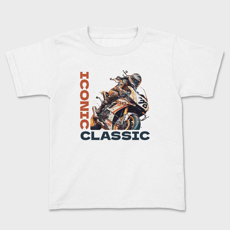 Racing Motorcycle Manga Style Iconic Classic, Tricou Copii