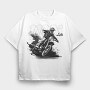Motocross Rider Kicking Up Dirt Mx Life, Tricou Oversize Barbati (Unisex)
