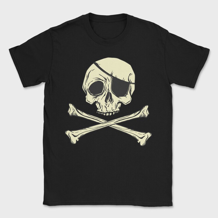 Jolly Roger Pirate Flag, Tricou Barbati (Unisex)