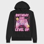 Birthday Girl Level Up, Hanorac Oversize Barbati (Unisex)