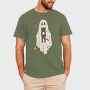 Ghost With Cat, Tricou Barbati (Unisex)