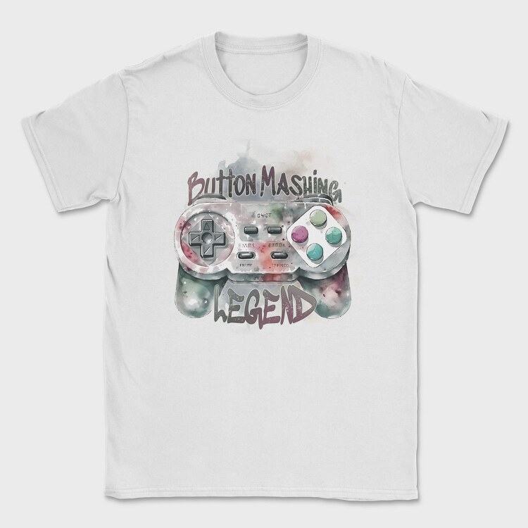 Joystick Button Mashing Watercolor Legend, Tricou Barbati (Unisex)
