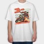 Motocross MotorcycleArt 80S, Tricou Oversize Barbati (Unisex)