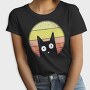 Vintage Sunset Cat, Tricou Femei