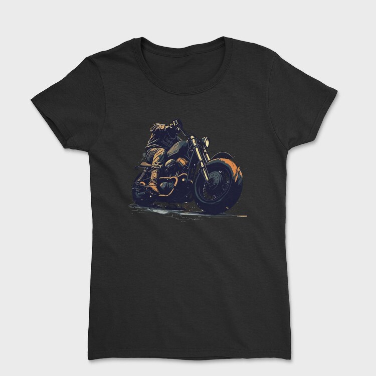 Classic Motorcycle Rider, Tricou Femei
