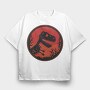 Jurassic Dinosaur Skeleton, Tricou Oversize Barbati (Unisex)