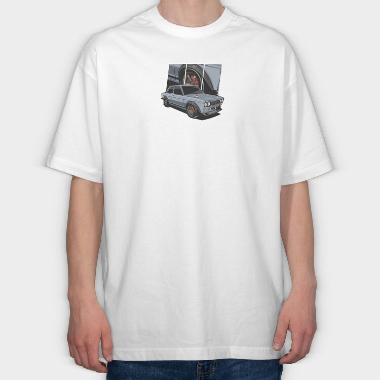 Skyline Old, Tricou Oversize Barbati (Unisex)