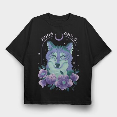 Night Wolf Quote, Tricou Oversize Barbati (Unisex)