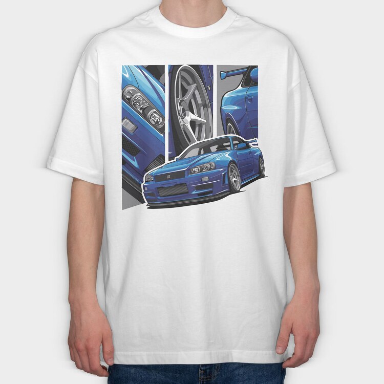 Skyline 2, Tricou Oversize Barbati (Unisex)