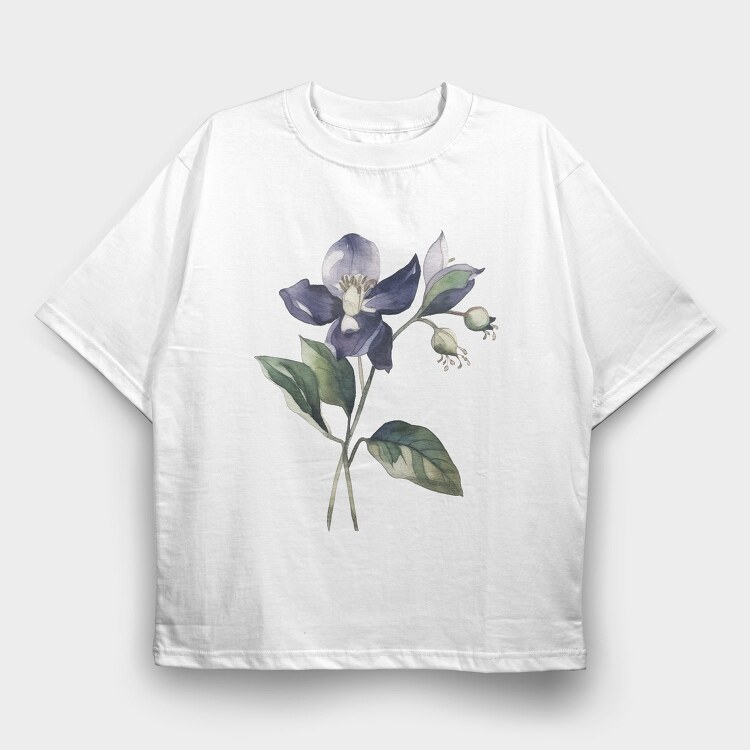Nightshade Flower, Tricou Oversize Barbati (Unisex)