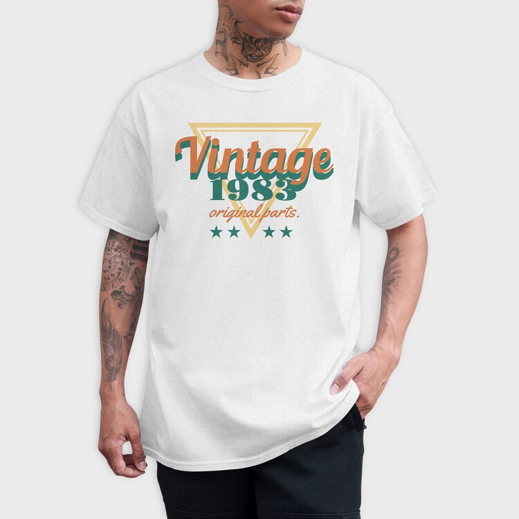 Vintage Triangle, Tricou Barbati (Unisex)