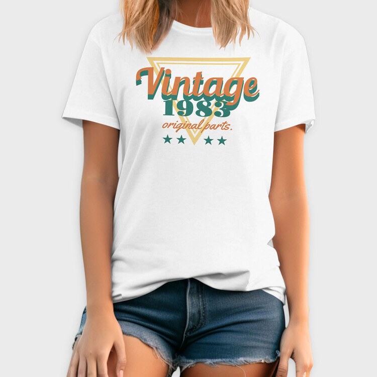 Vintage Triangle, Tricou Barbati (Unisex)