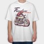 Freedom on Wheels Motorcycle Retro, Tricou Oversize Barbati (Unisex)