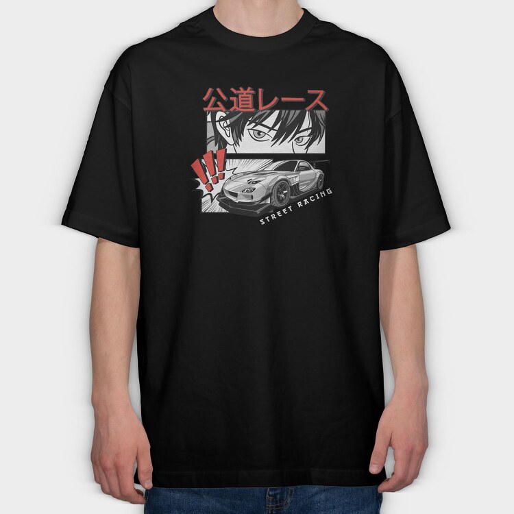 Rx 7 Japan, Tricou Oversize Barbati (Unisex)