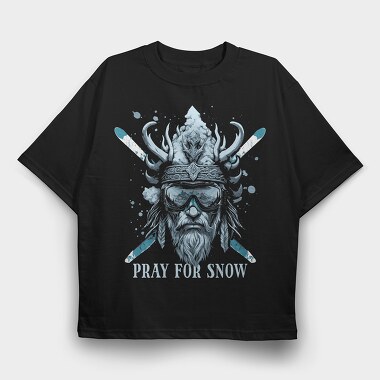Nordic Skiing Viking God, Tricou Oversize Barbati (Unisex)