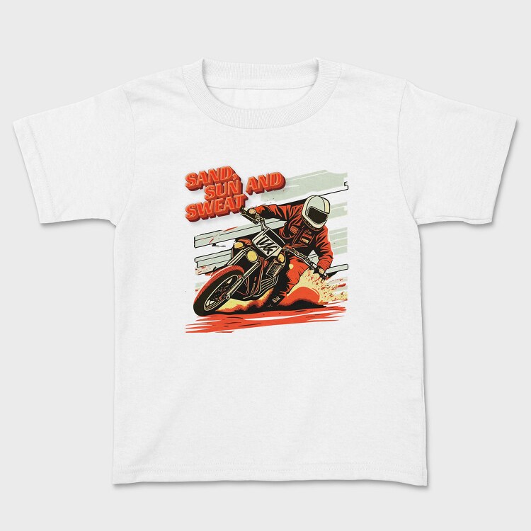 Motocross MotorcycleArt 80S, Tricou Copii