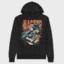 Master of Dirt Motocross Bike Kicking Up Dust, Hanorac Oversize Barbati (Unisex)