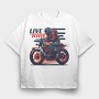 Live to Live MotorcycleArt RetroStyle, Tricou Oversize Barbati (Unisex)