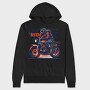 Live to Live MotorcycleArt RetroStyle, Hanorac Oversize Barbati (Unisex)