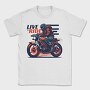 Live to Live MotorcycleArt RetroStyle, Tricou Barbati (Unisex)