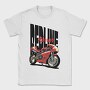 Anime Style Motorcycle Drawing Phrase Redline Warrior, Tricou Barbati (Unisex)