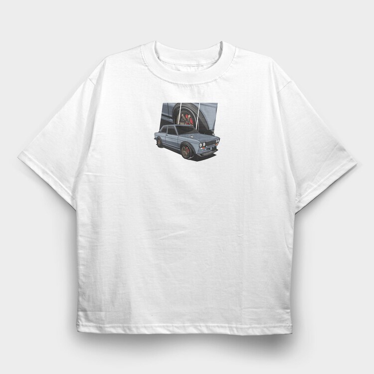 Skyline Old, Tricou Oversize Barbati (Unisex)