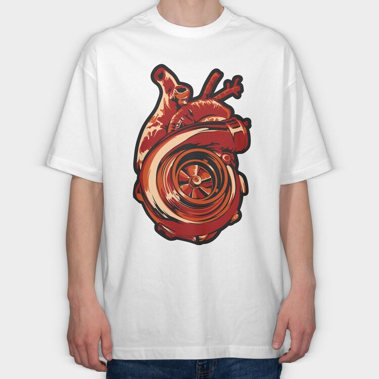 TURBO HEARTS, Tricou Oversize Barbati (Unisex)