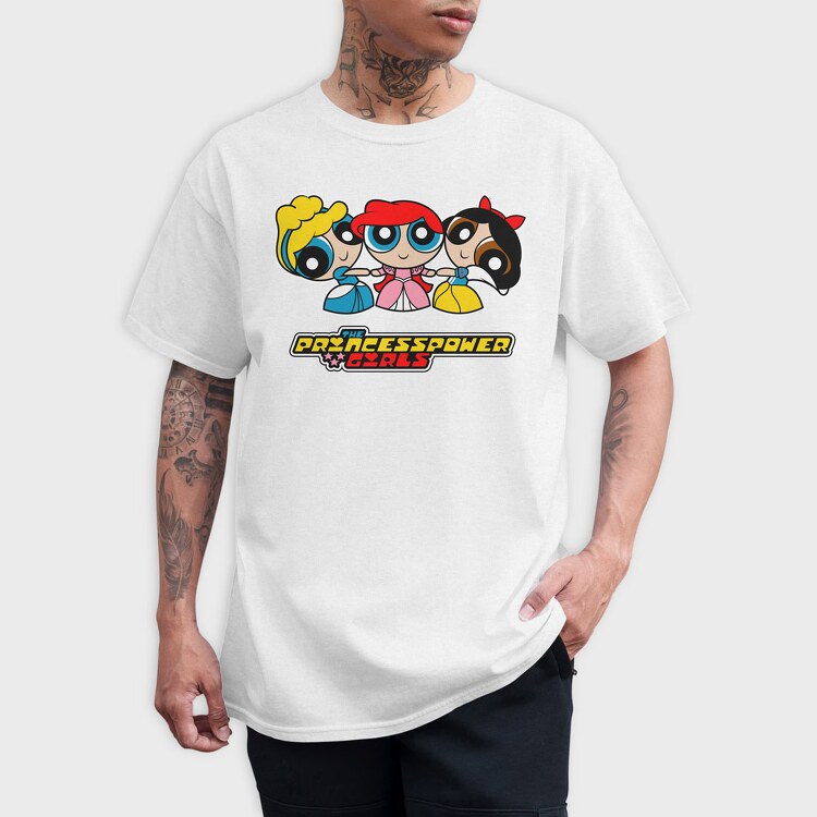 The Powerpuff Girls Cenicienta Ariel, Tricou Barbati (Unisex)