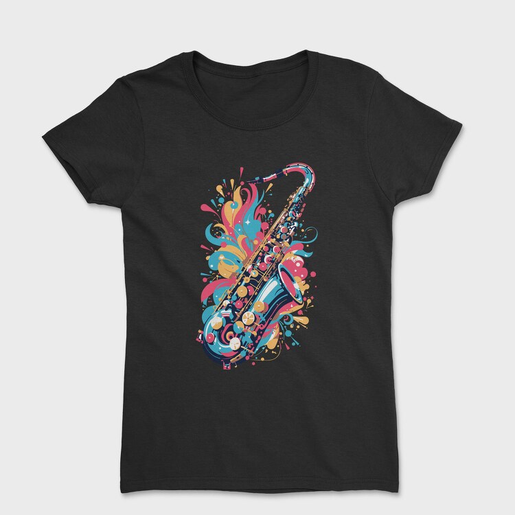 Jazz Saxophone Melody, Tricou Femei