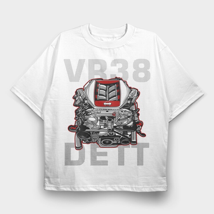 VR38 DETT, Tricou Oversize Barbati (Unisex)