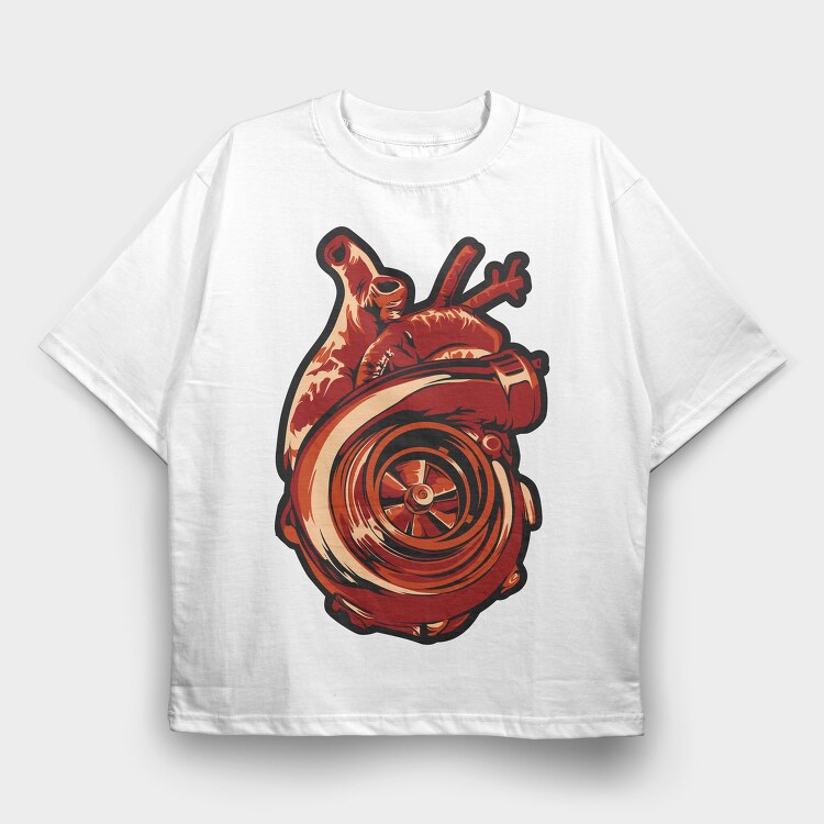 TURBO HEARTS, Tricou Oversize Barbati (Unisex)