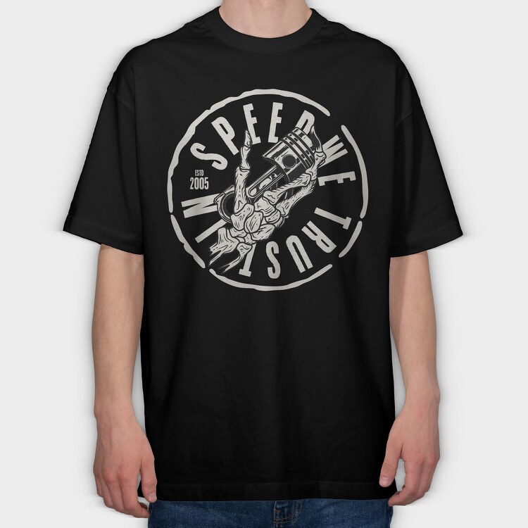 Skull Piston, Tricou Oversize Barbati (Unisex)