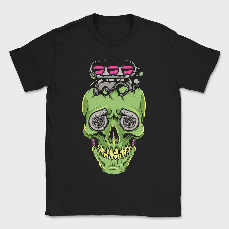 Skull Piston 2, Tricou Barbati (Unisex)