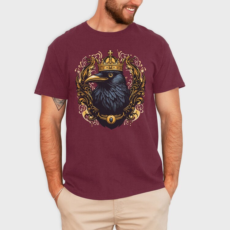 Crow Gold Crown, Tricou Barbati (Unisex)