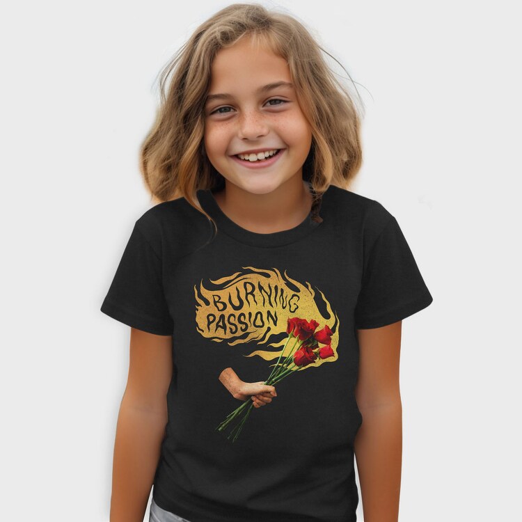 Fire Burning With Passion Flowers, Tricou Copii