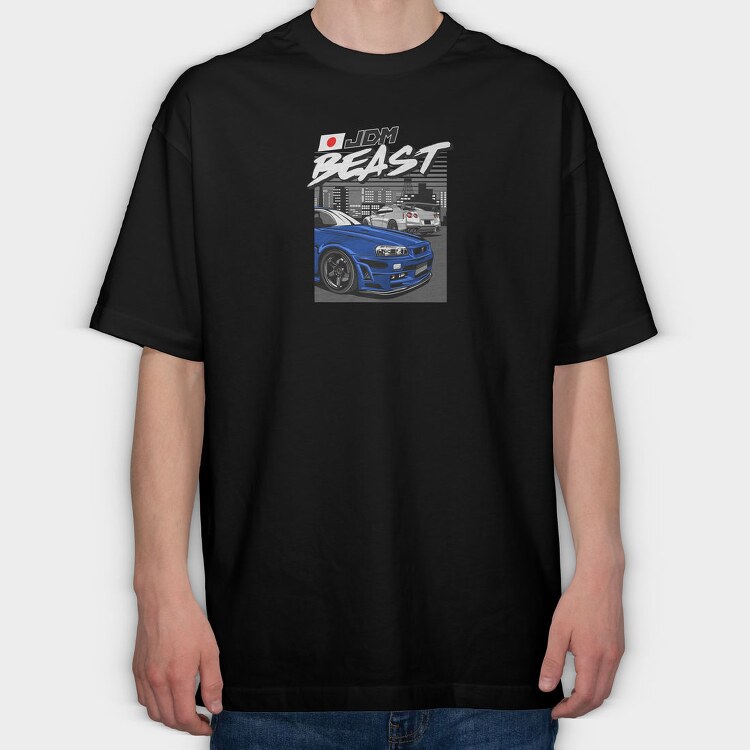 R34 & R35 JDM, Tricou Oversize Barbati (Unisex)