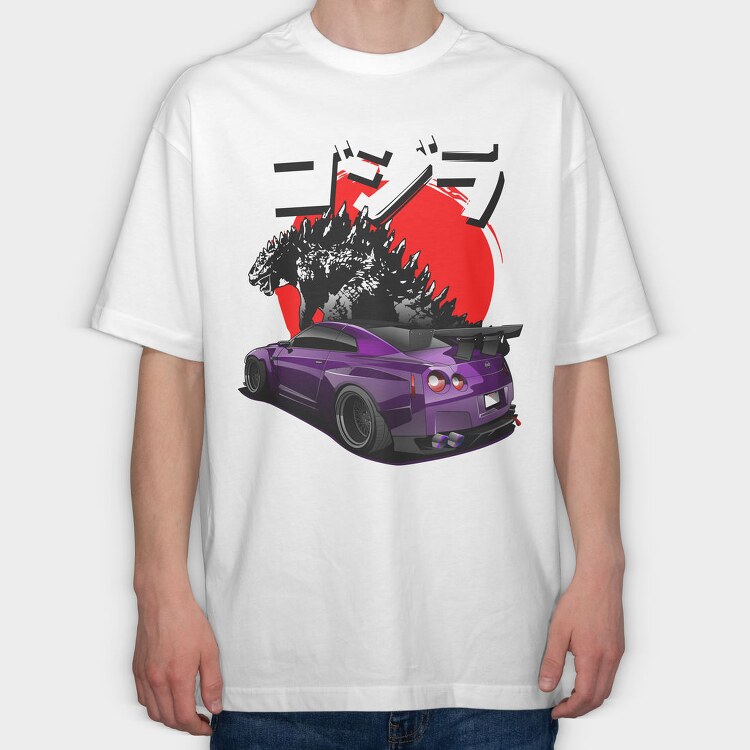 Purple R35, Tricou Oversize Barbati (Unisex)