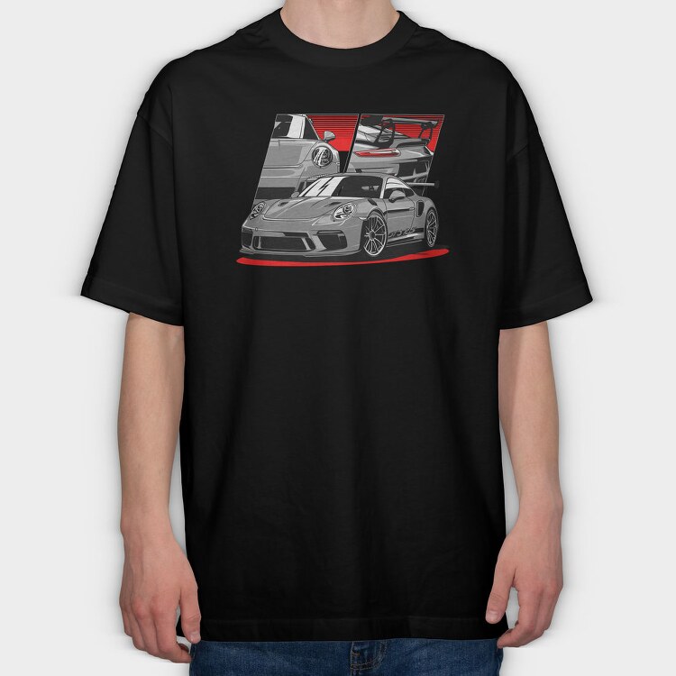 Porsche Gt3 Rs 2, Tricou Oversize Barbati (Unisex)