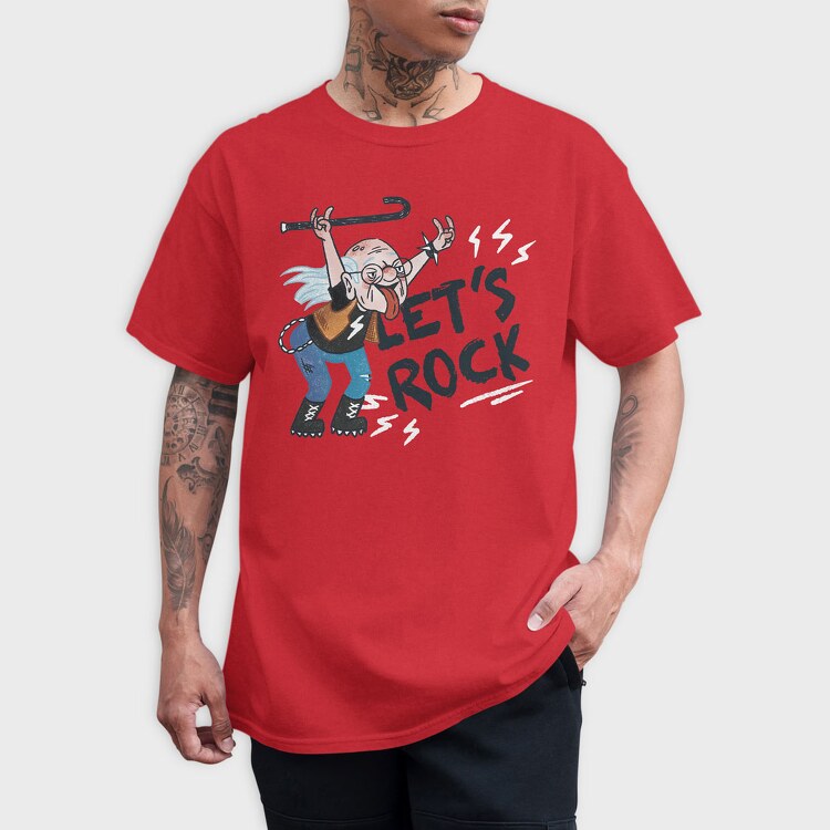 Lets Rock Grandpa, Tricou Barbati (Unisex)