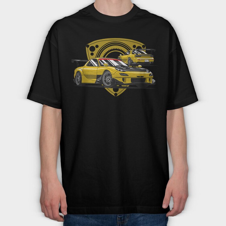RX7, Tricou Oversize Barbati (Unisex)