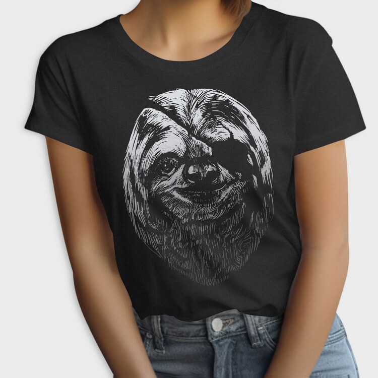 Blindfold Sloth Portrait, Tricou Femei