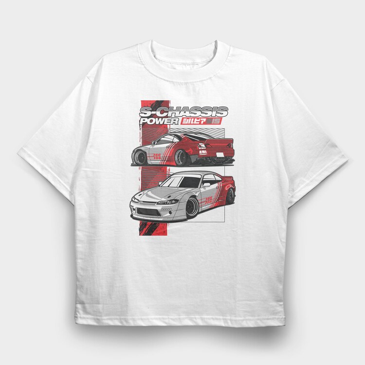 S15 Rocket Bunny, Tricou Oversize Barbati (Unisex)