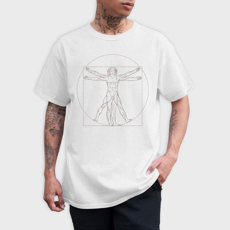 Vitruvian Man, Tricou Barbati (Unisex)