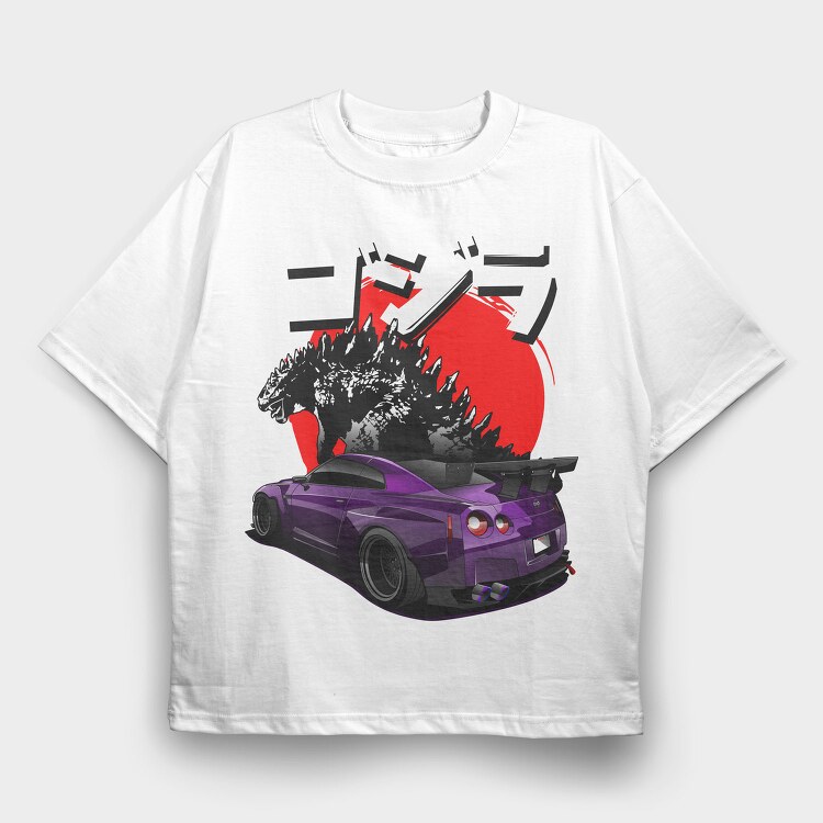 Purple R35, Tricou Oversize Barbati (Unisex)